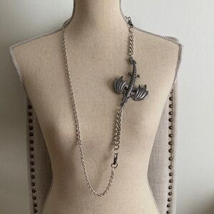 Gun Metal Dragon Pendant